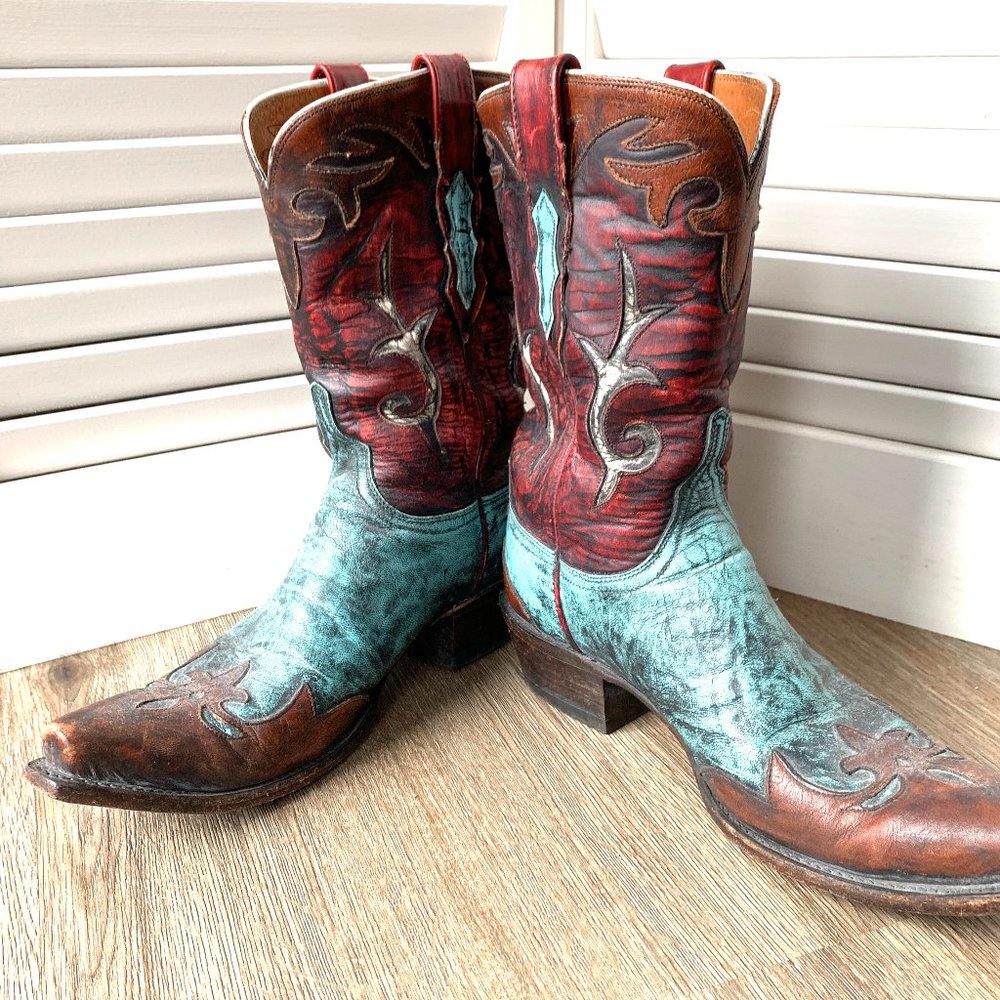 Turquoise Lucchese Women's/Mens Cowboy Boots